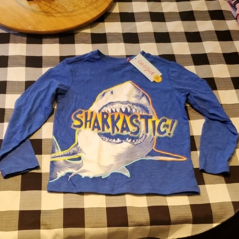 Carter's Blue Sharkastic Kids Shirt